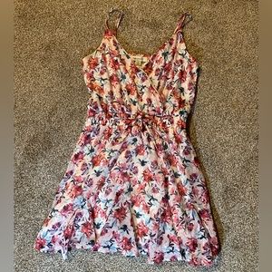 Francesca’s colorful floral dress